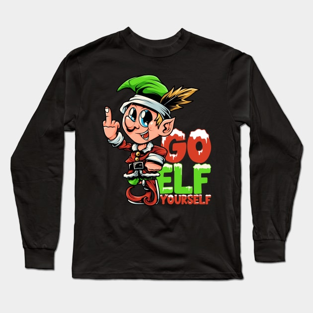 Christmas Elf | Go Elf Yourself Long Sleeve T-Shirt by JakesRWild